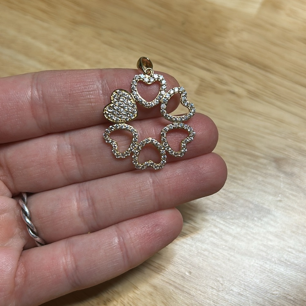 Gold and Silver Heart Pendant